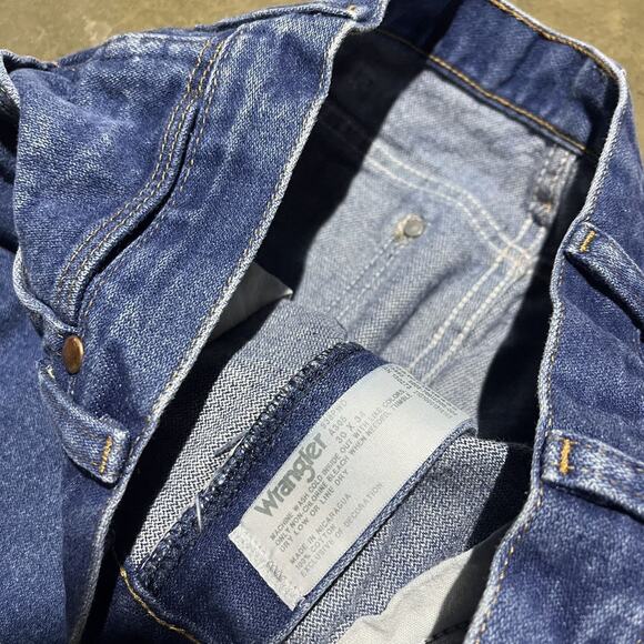 Vintage 90s Wrangler Blue Western Cowboy Jeans 30x33 - Picture 4 of 4